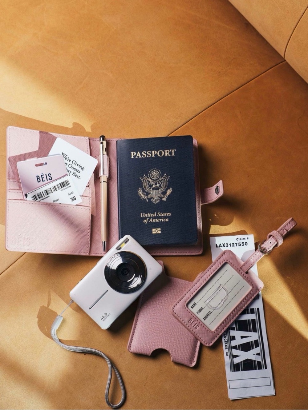 BEIS Blush Pink Travel Accessory Set - Picture 5 of 5